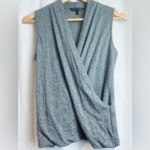 💥2/$15💥Banana Republic Cotton Stretch Matte Heather Grey Suiting Top